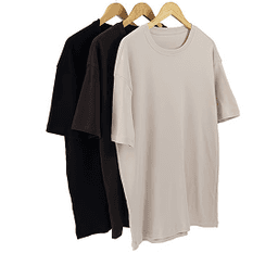 Kit 3 Camisetas Masculinas Oversized Várias Cores